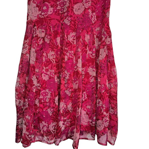 J.Peterman Sz 4 Silk Chiffon Floral Dress Feminine Cottagecore - Picture 7 of 15